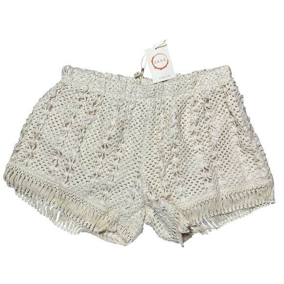 Raga Eggshell Cream Boho Shorts - Picture 1 of 5